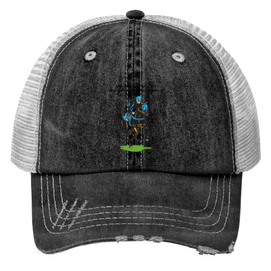 horse racing Print Trucker Hats