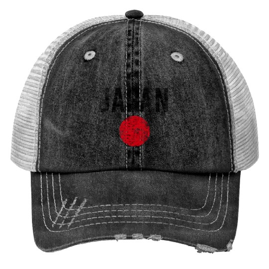 Japan flag vintage Print Trucker Hats