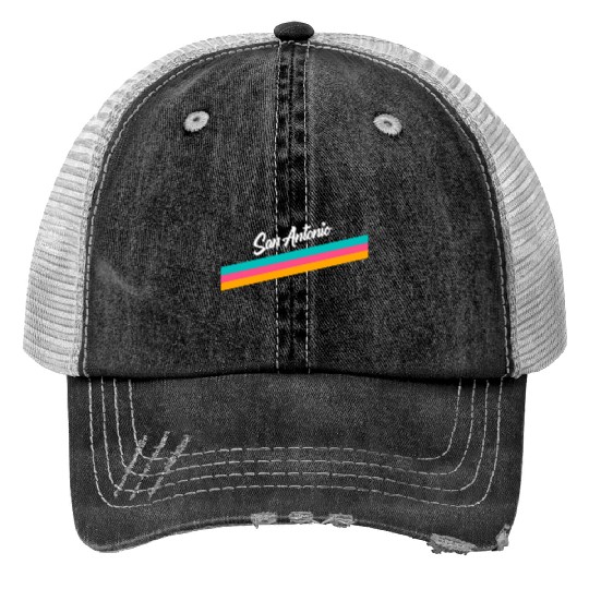 San Antonio Spurs logo Print Trucker Hats