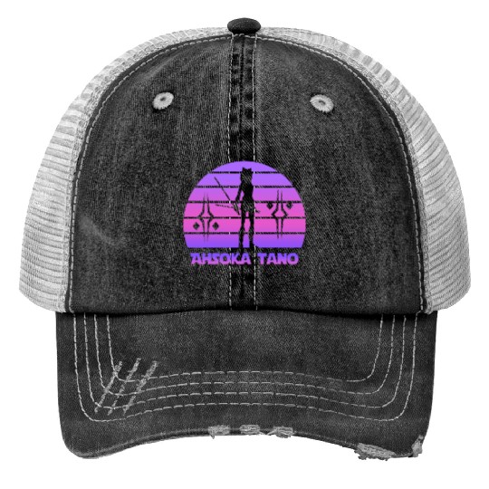 Ahsoka tano - Synthwave Print Trucker Hats