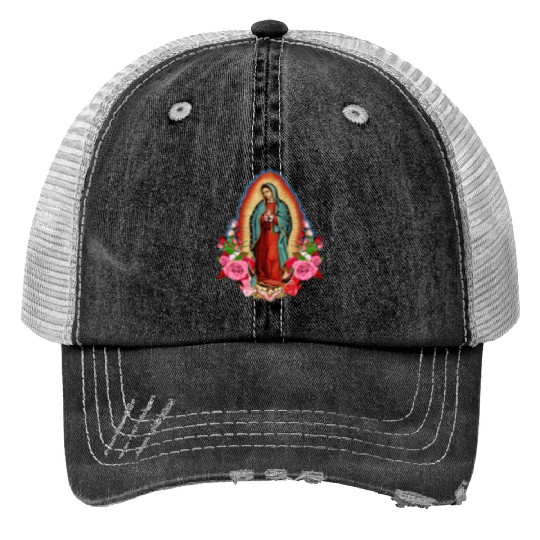 Our Lady Of Guadalupe Saint Virgin Mary birthday c Print Trucker Hats