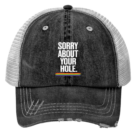 Gay Couple Homosexual LGBTQ Queer Pride Print Trucker Hats