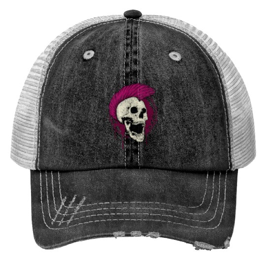 Punk rock Print Trucker Hats