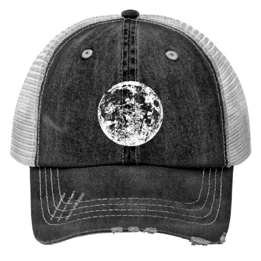 Full Moon Print Trucker Hats