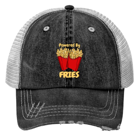 French Fries: Powered With Fries Print Trucker Hats