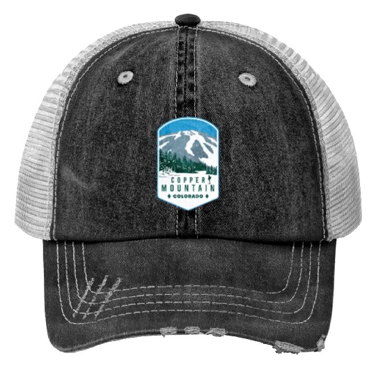 Copper Mountain Colorado Ski Print Trucker Hats