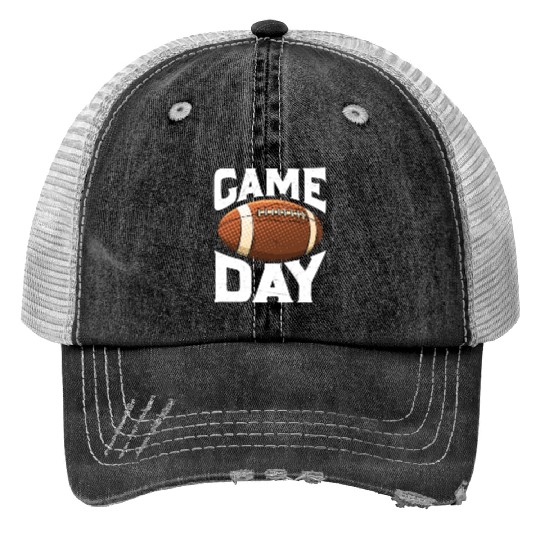 American Football Sunday Game Day Print Trucker Hats
