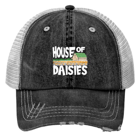 Daisy Garden Gardening Gardener Print Trucker Hats