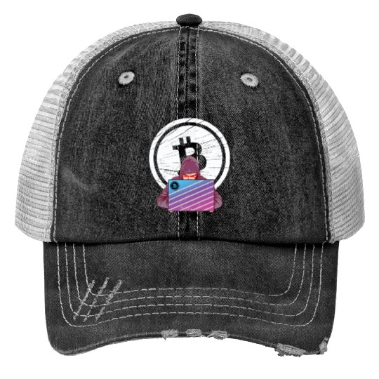 Funny Bitcoin Crypto Blockchain Btc Fun Lovers Print Trucker Hats