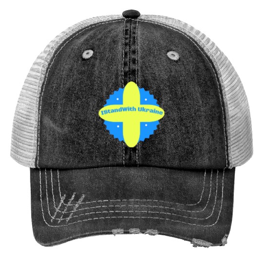 I Stand With Ukraine Print Trucker Hats