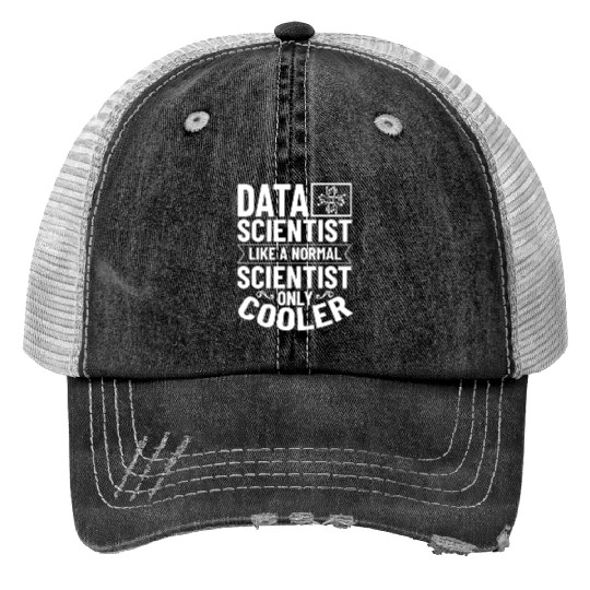Data Scientist Analyst Statistic Beginner Science Print Trucker Hats