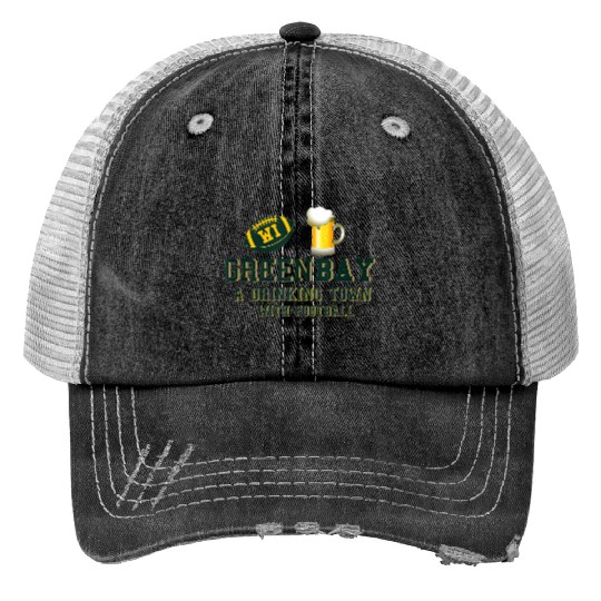 GreenBay Sports Team A Drinking Town Irish Gifts Print Trucker Hats