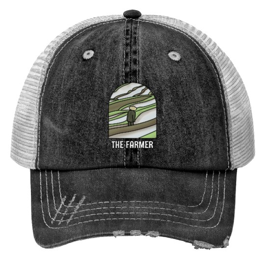 Indonesian Farmer Print Trucker Hats