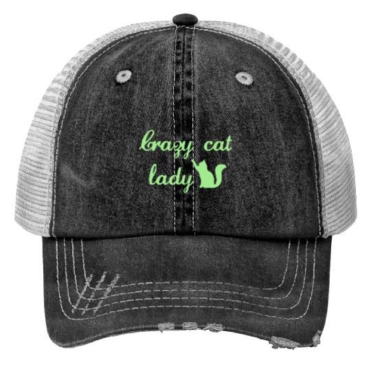 Crazy Cats LOVER Lady Print Trucker Hats