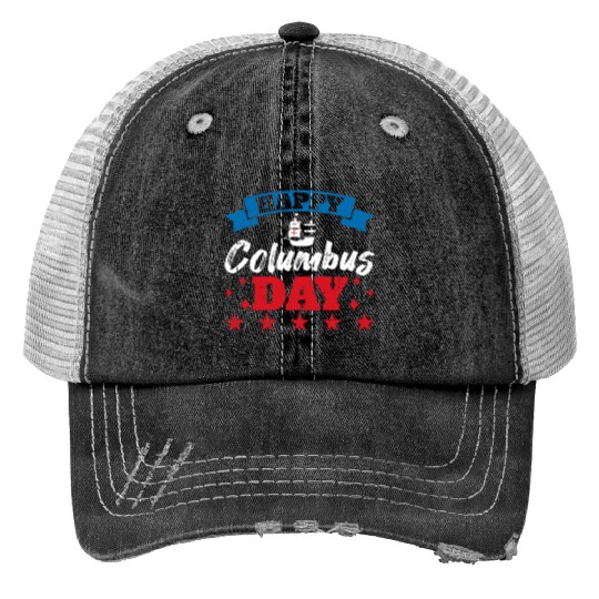 Columbus Day Italian Pride Print Trucker Hats