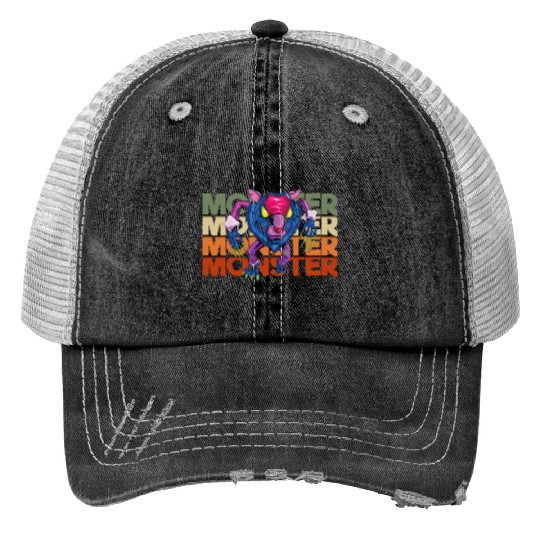 Evil Scary Print Trucker Hats