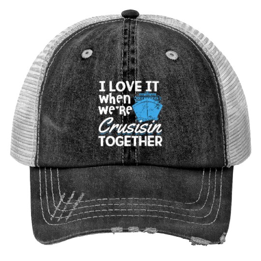 Cruise Gift Cruising Print Trucker Hats