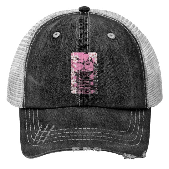 Cherry Blossom Cherry Blossom Festival Blossom Print Trucker Hats