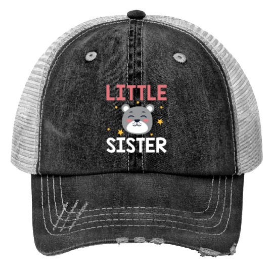 Little Sister Print Trucker Hats