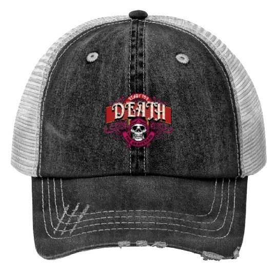 Death:The Graveyard Print Trucker Hats
