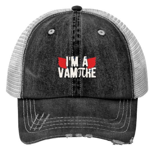 Pi Day I m A Vampire Math Teacher Student Gift Print Trucker Hats