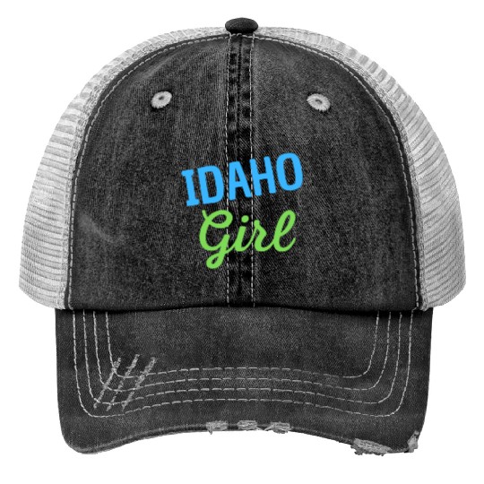 Idaho Girl Print Trucker Hats