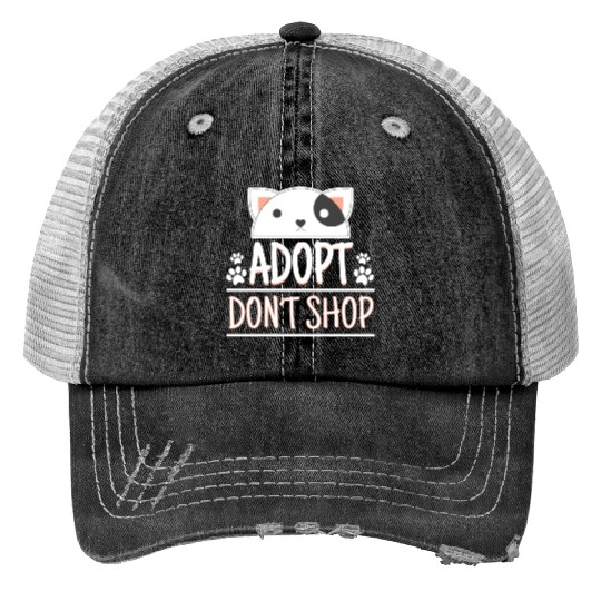 Adopt Dont Shop Pet Adoption Awareness Print Trucker Hats