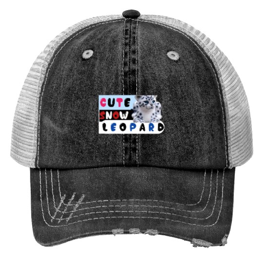 Cute Snow leopard |big cats Print Trucker Hats