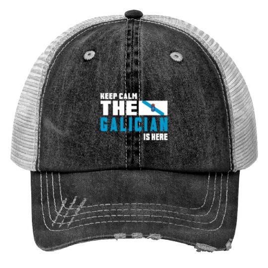 Keep calm Galicia flags design Print Trucker Hats