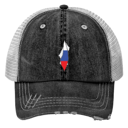 Russia flag proud Russian Print Trucker Hats