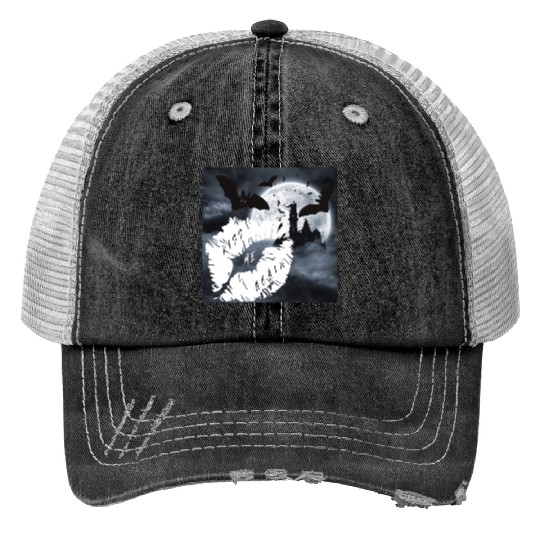 Kiss Me Print Trucker Hats