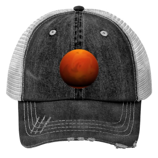 Mars Planet Print Trucker Hats