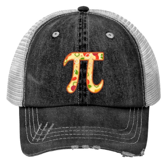Pizza Pi Day Pizza Eater Italian Mathematician Print Trucker Hats