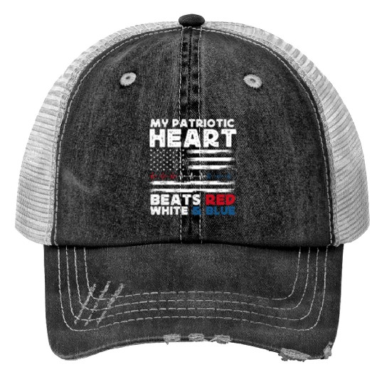 US Patriotic Quotes, Patriot, Patriots Print Trucker Hats