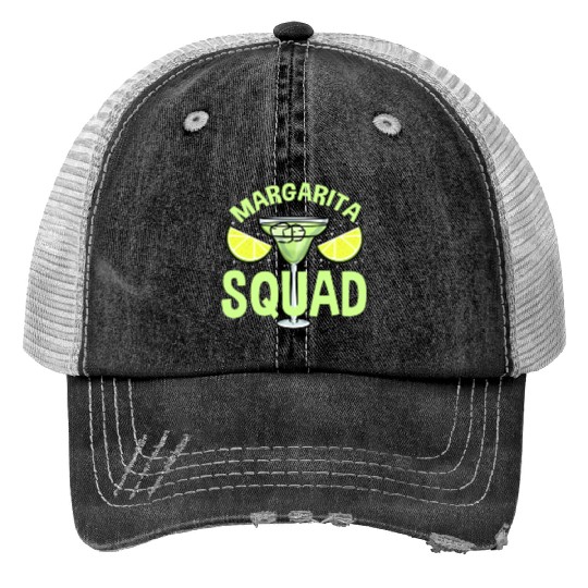 Margarita Squad For Margarita Lover Print Trucker Hats
