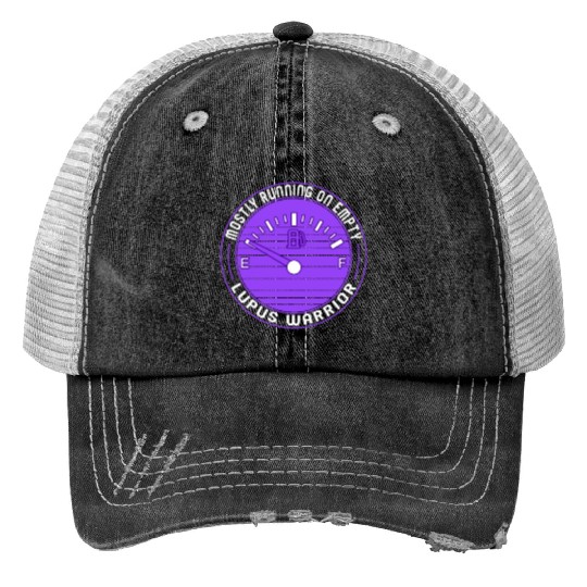 Lupus Awareness Print Trucker Hats, Mostly Running Empty,