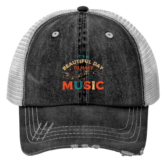Music Teacher Musician Singer Music Lover Print Trucker Hats