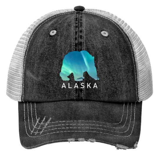 Alaska Gift USA Natur Bär Denali Grizzly Wald Print Trucker Hats