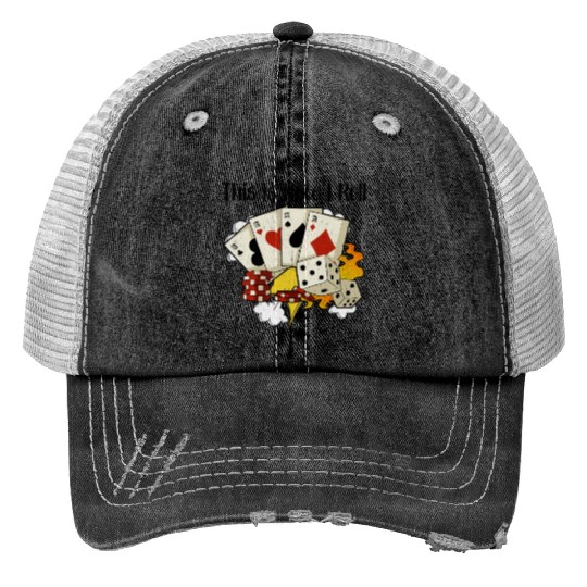 Poker Casino Poker Player Gambling Roulette Gift Print Trucker Hats