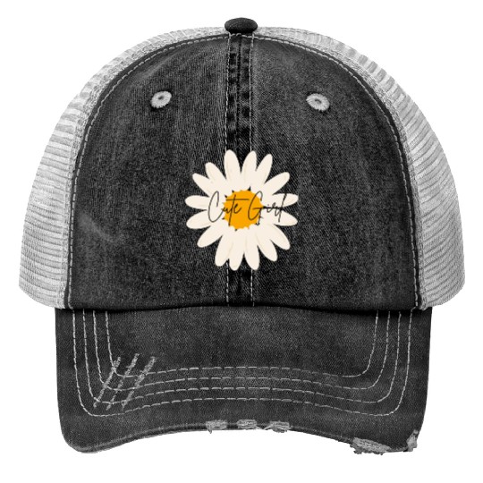 Cute Girl floral Print Trucker Hats