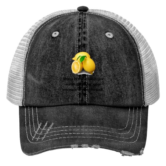 Lemonade Suck Print Trucker Hats