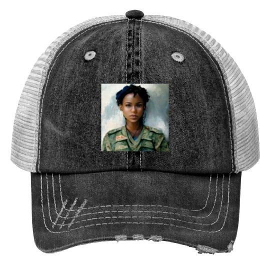 Beautiful US army combat medic painting Print Trucker Hats