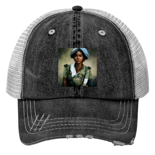 Beautiful US army combat medic painting Print Trucker Hats