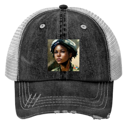 Beautiful US army combat medic painting Print Trucker Hats