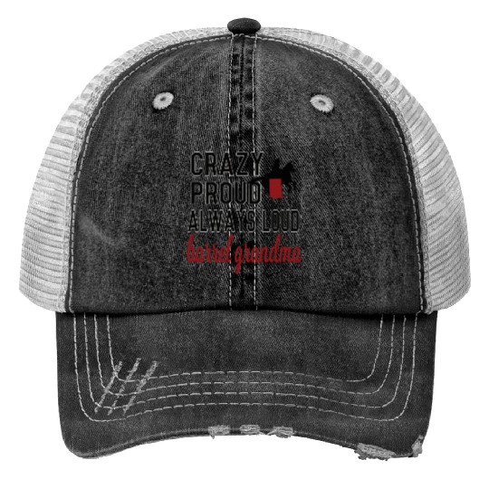 Barrel Racing Grandma Barrel Racing Grandmother Print Trucker Hats
