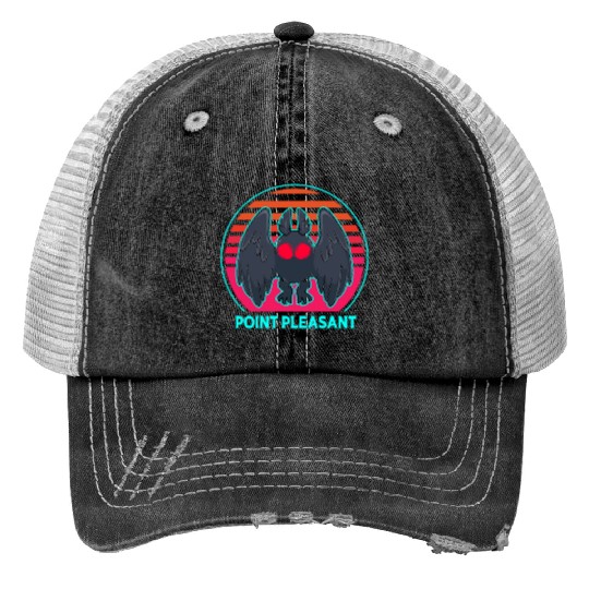 Cryptozoology Folklore Mothman Point Pleasant Print Trucker Hats
