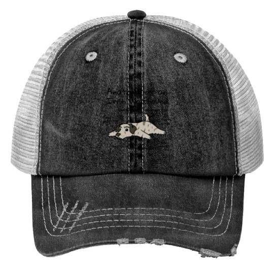 Anatomy Of A Irish Wolfhound Print Trucker Hats
