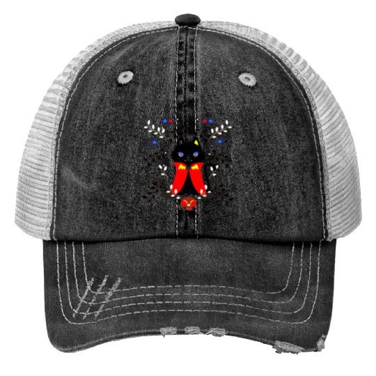 Vampire cat Print Trucker Hats