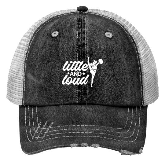 Funny Little And Loud Cheerleading Print Trucker Hats