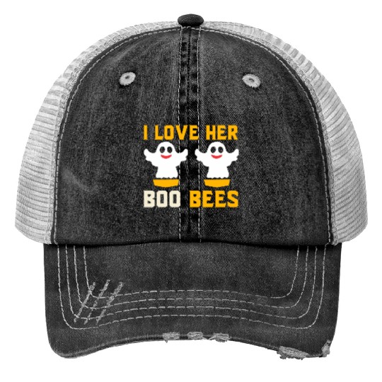 I love her Boo Bees Print Trucker Hats